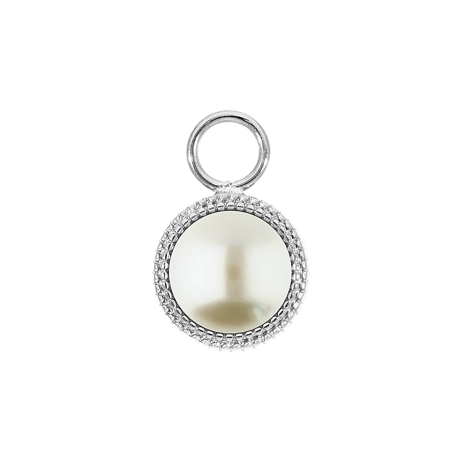 Fabero Charm 11 mm - Silber cream pearl