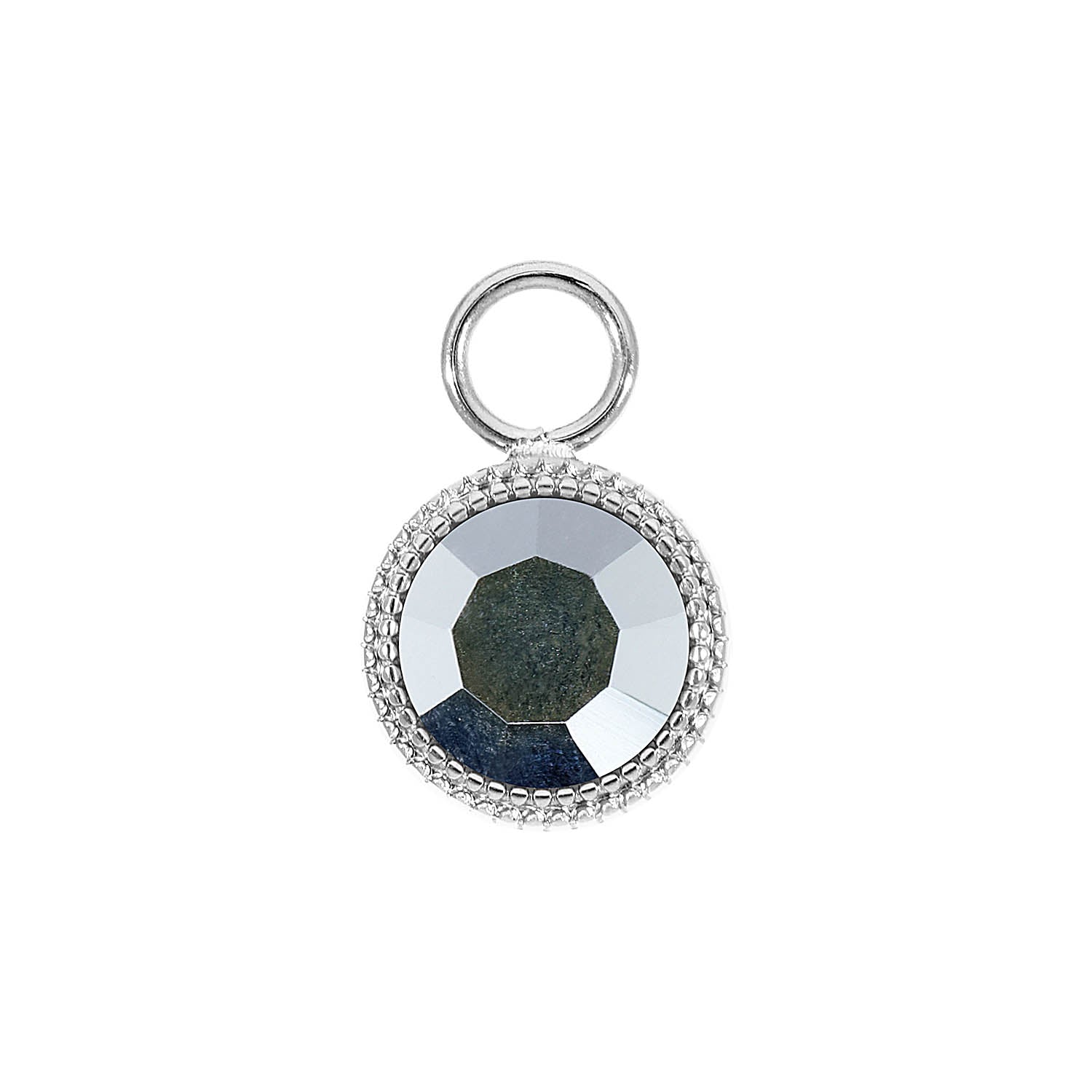 Fabero Charm 11 mm - Silber crystal labrador