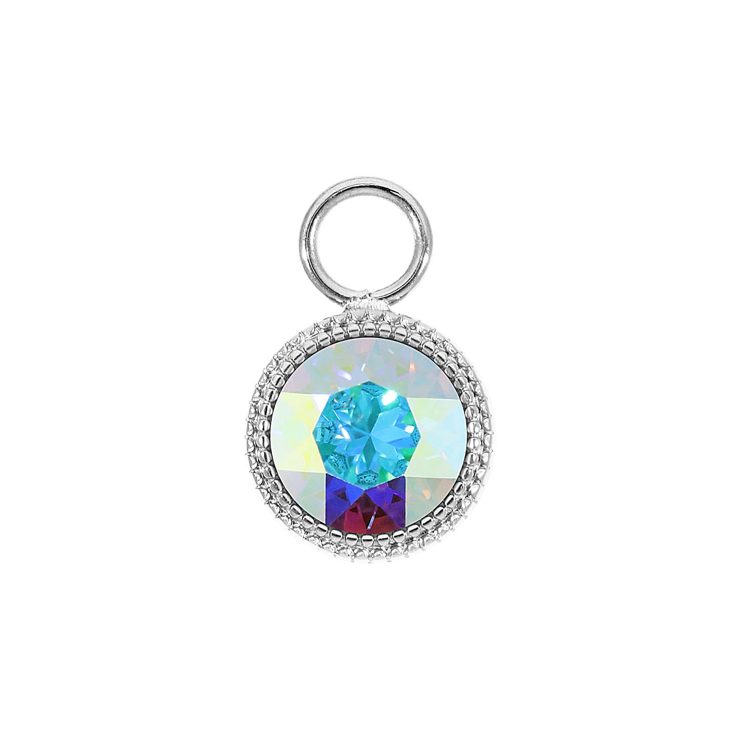 Fabero Charm 11 mm - Silber crystal aurora boreale