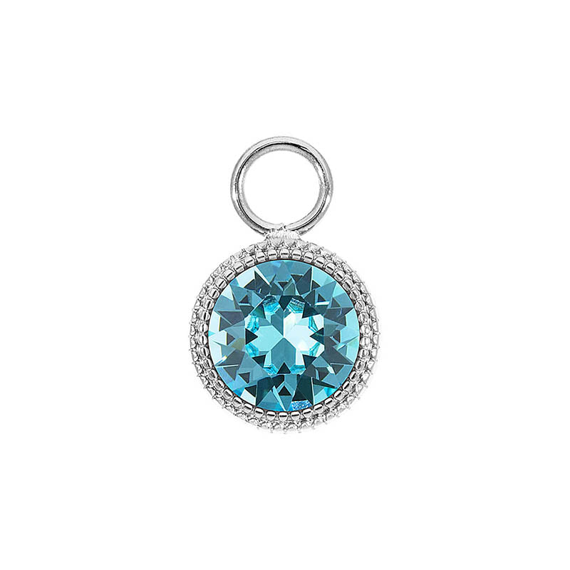 Fabero Charm 11 mm - Silber Light Turquoise