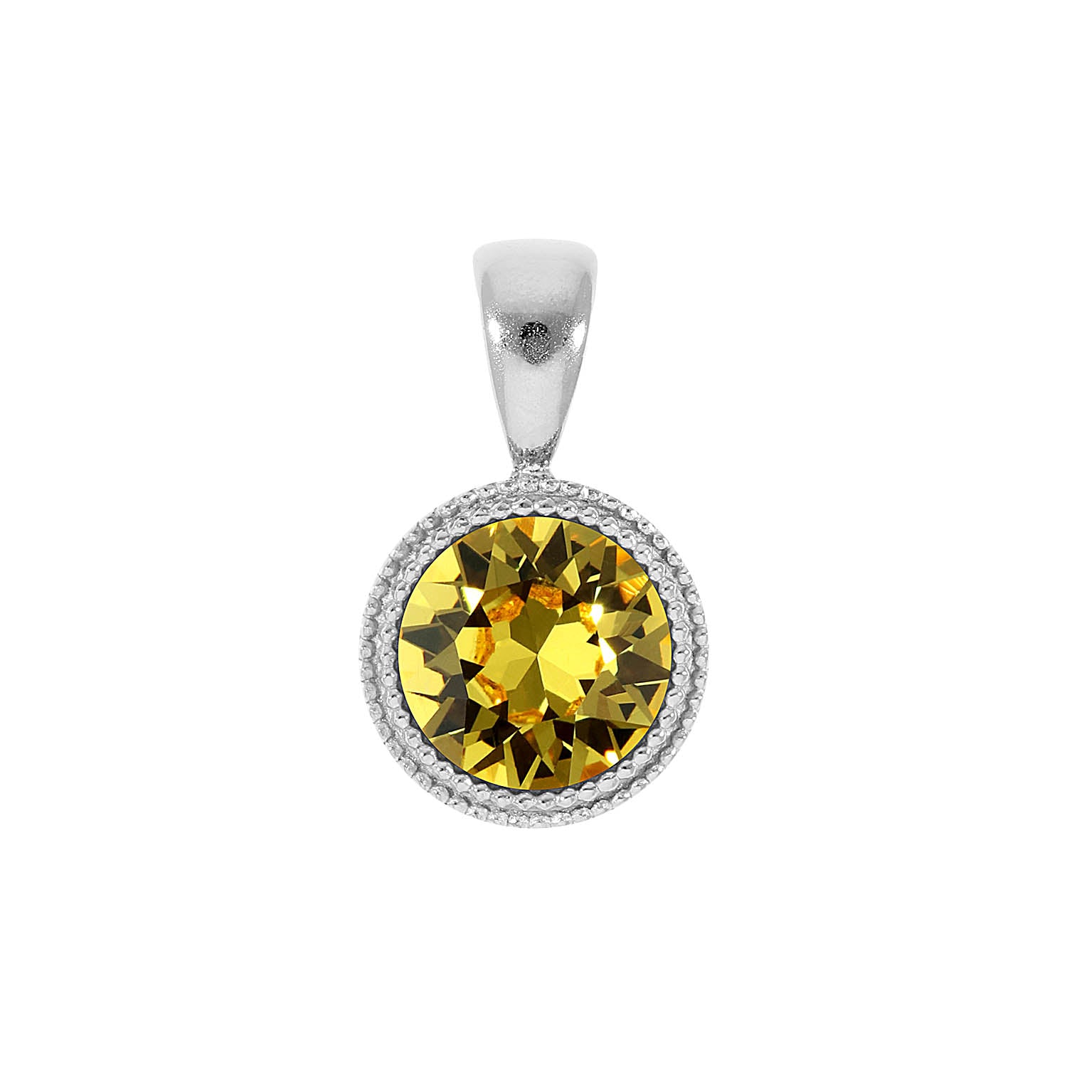 Fabero Anhänger 11 mm - Silber light topaz