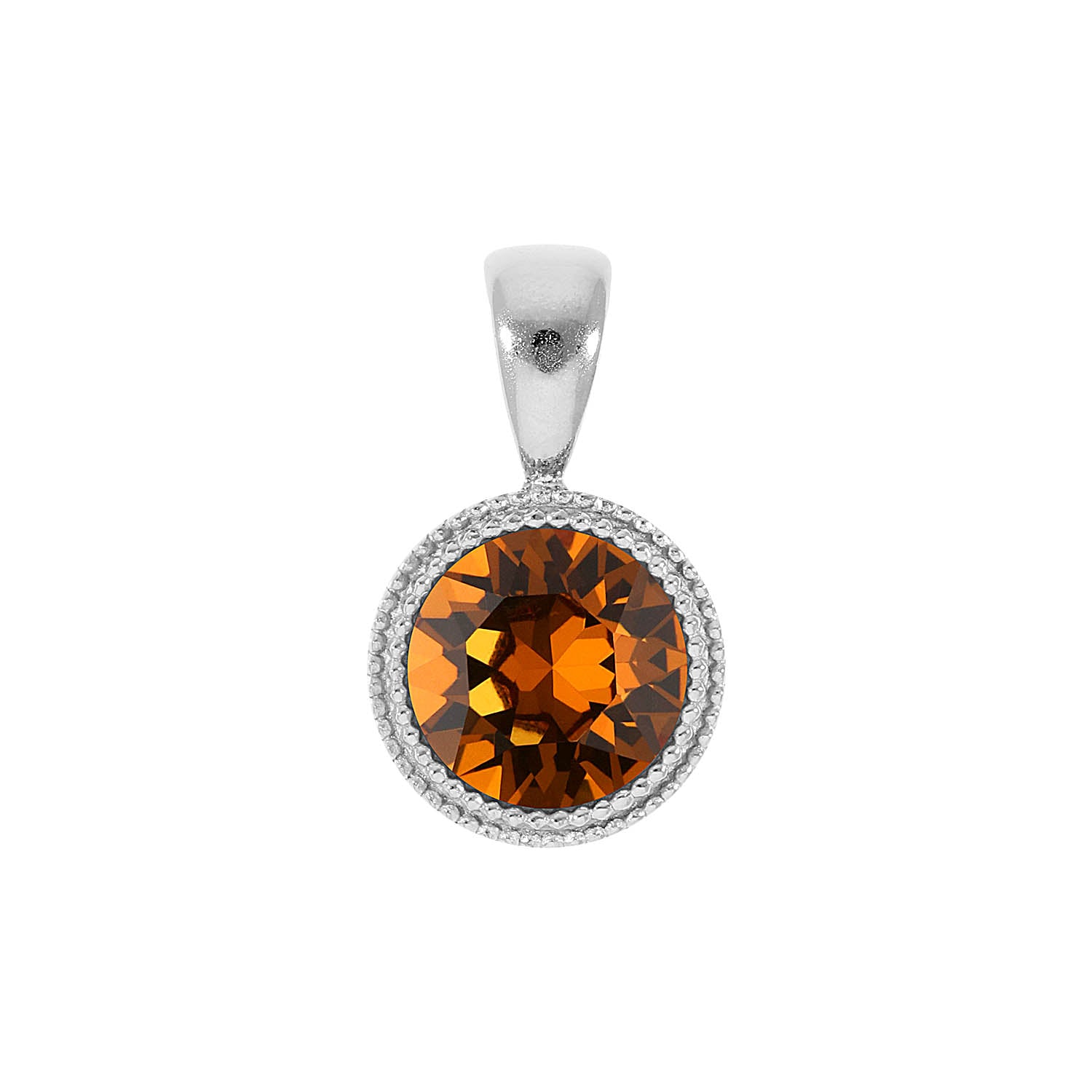 Fabero Anhänger 11 mm - Silber light amber