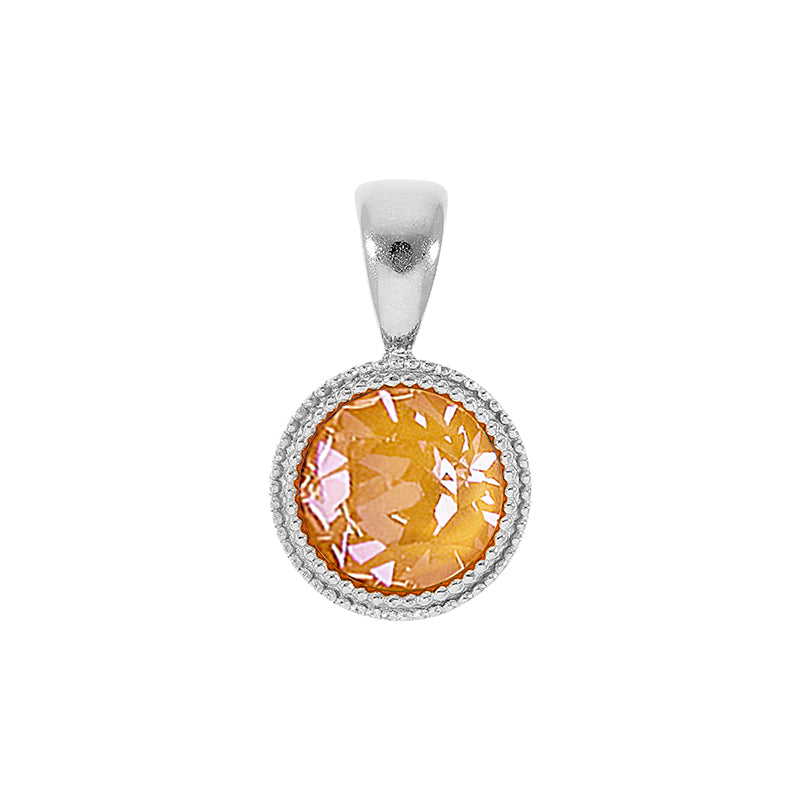 Fabero Anhänger 11 mm - Silber Crystal Mango Ignite