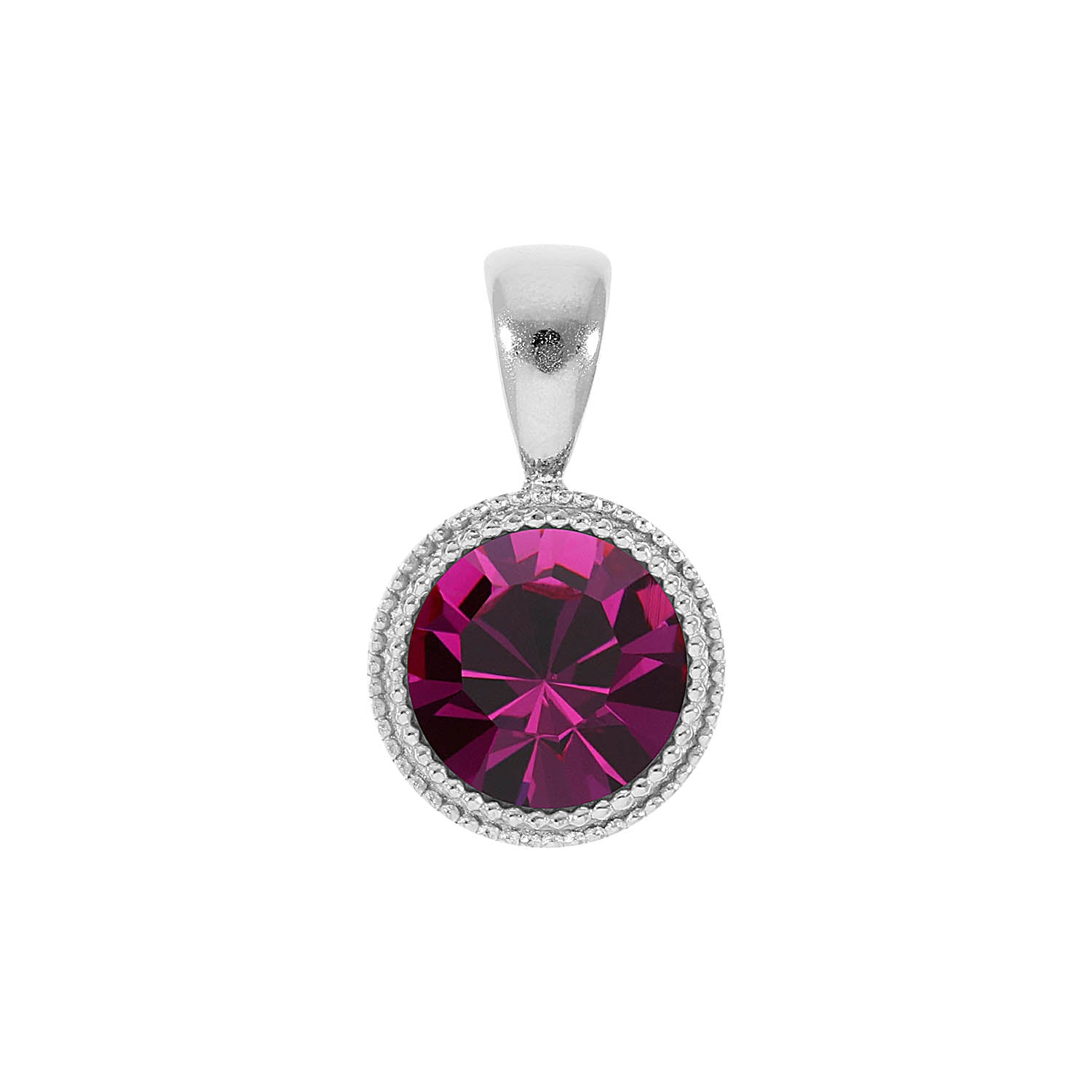 Fabero Anhänger 11 mm - Silber fuchsia