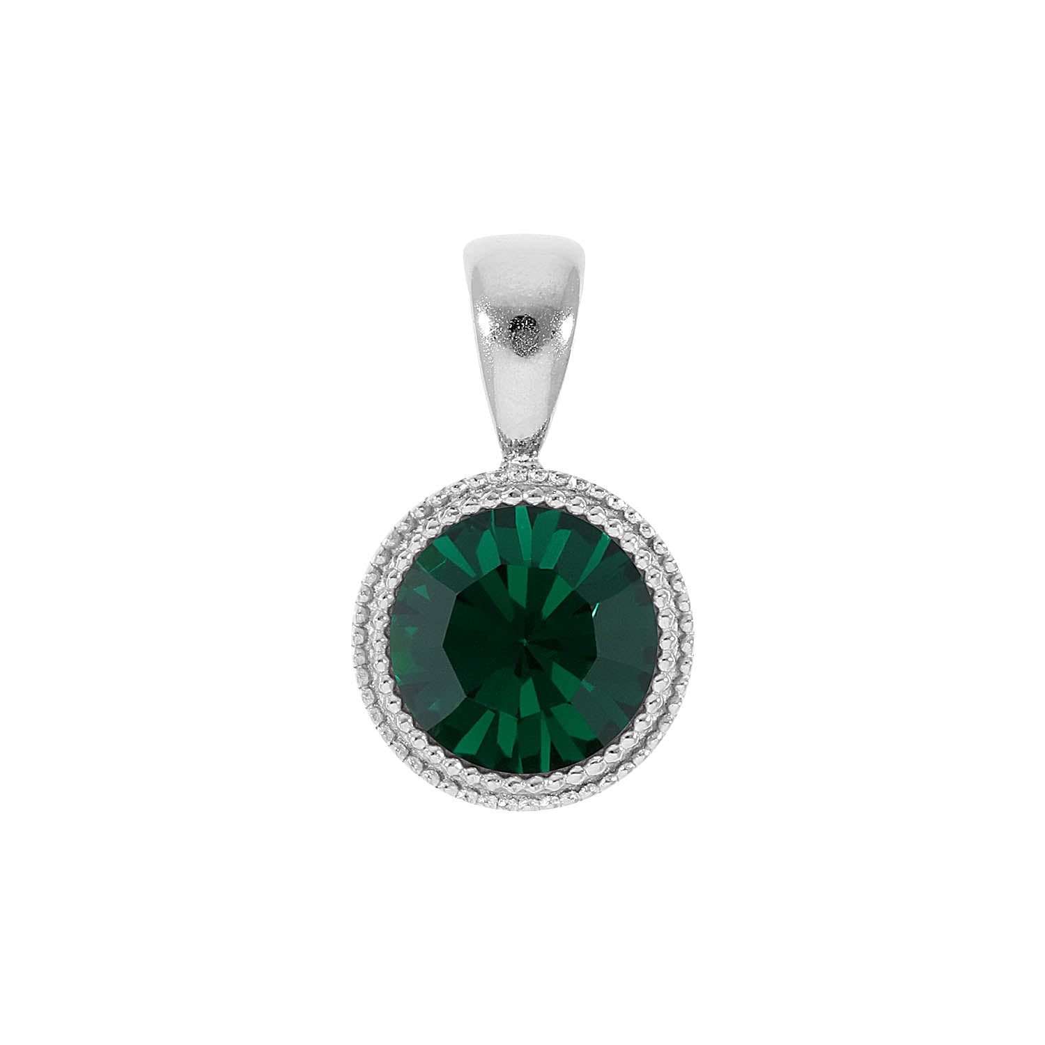 Fabero Anhänger 11 mm - Silber emerald