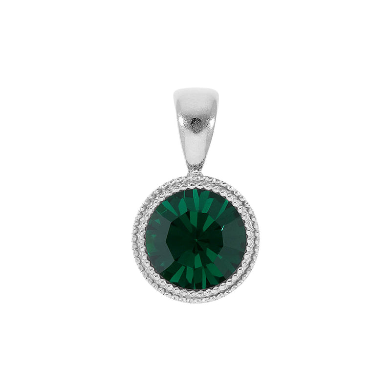 Fabero Anhänger 11 mm - Silber emerald