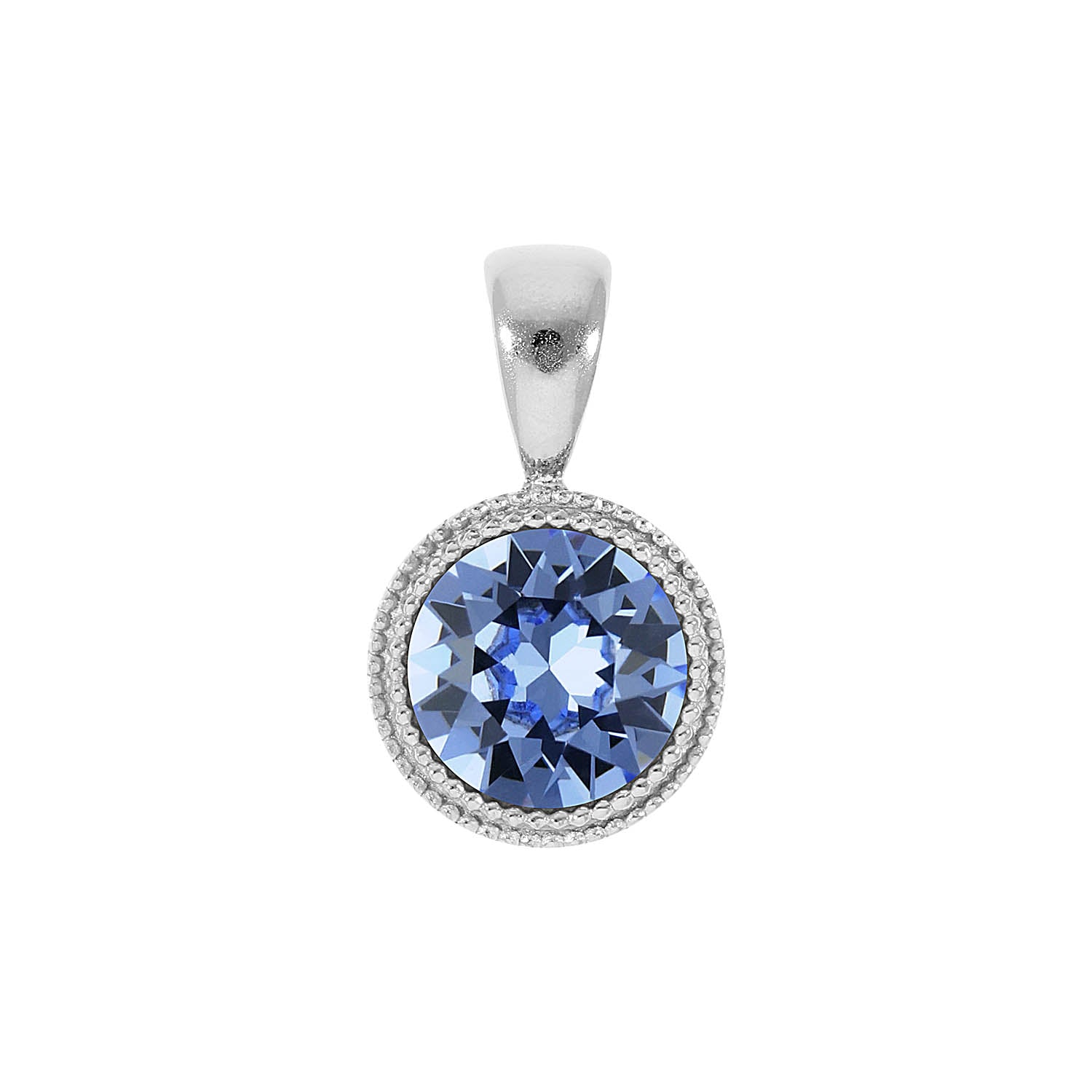 Fabero Anhänger 11 mm - Silber light sapphire