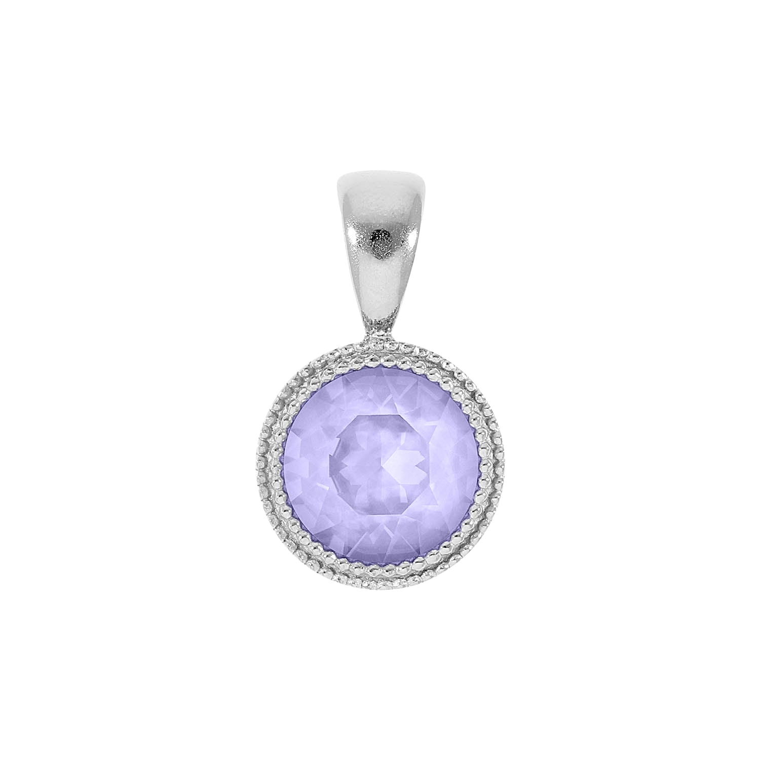 Fabero Anhänger 11 mm - Silber Crystal Purple Ignite
