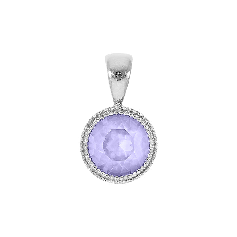 Fabero Anhänger 11 mm - Silber Crystal Purple Ignite