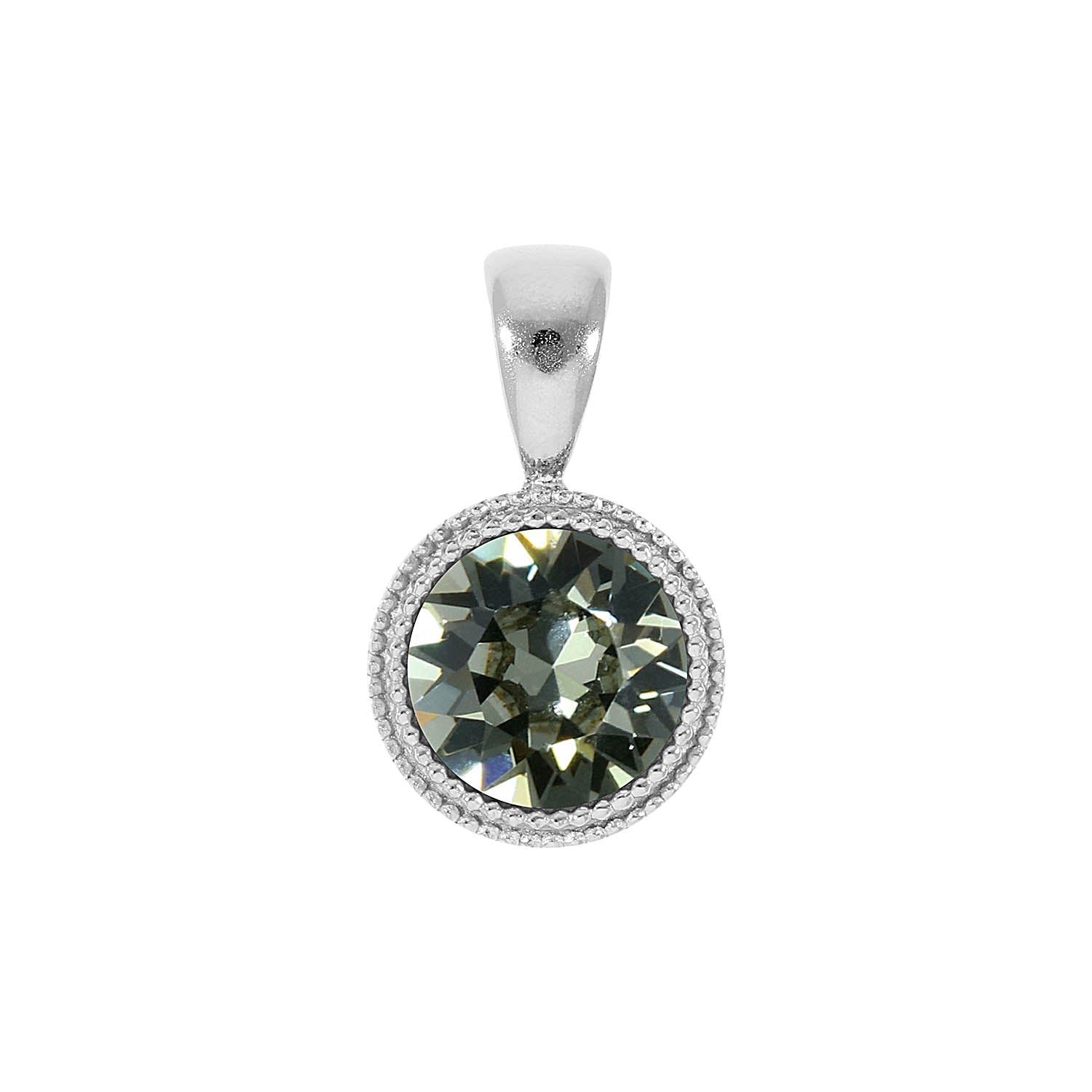 Fabero Anhänger 11 mm - Silber black diamond