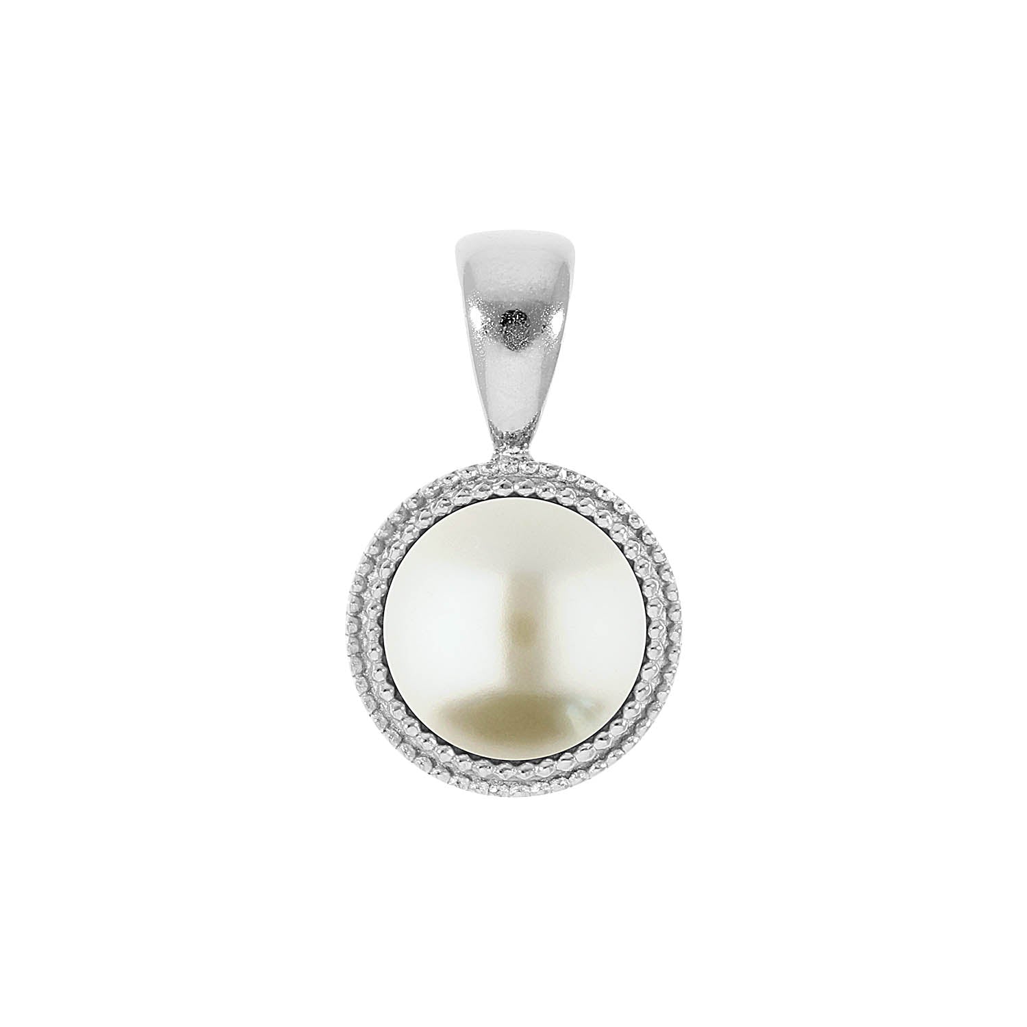 Fabero Anhänger 11 mm - Silber cream pearl