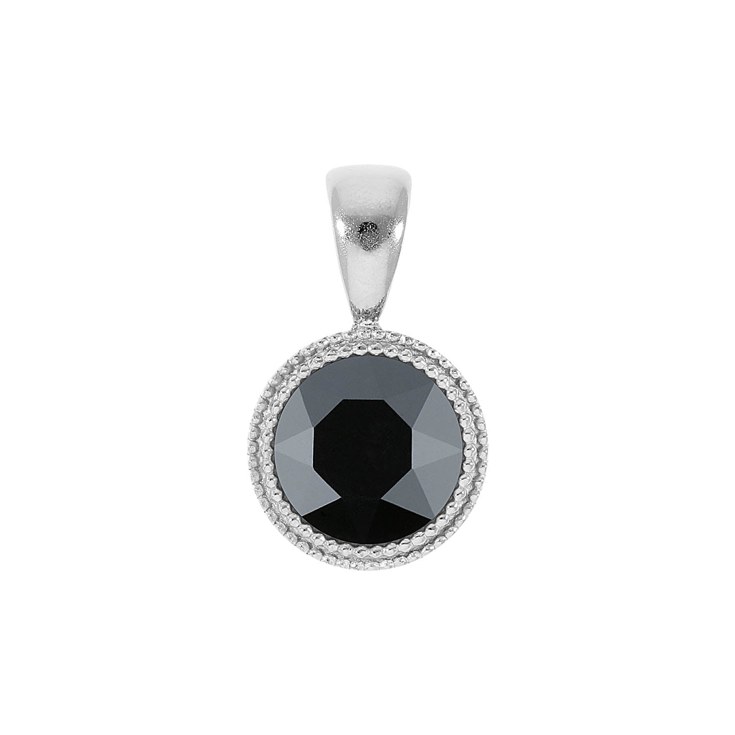 Fabero Anhänger 11 mm - Silber jet hematite