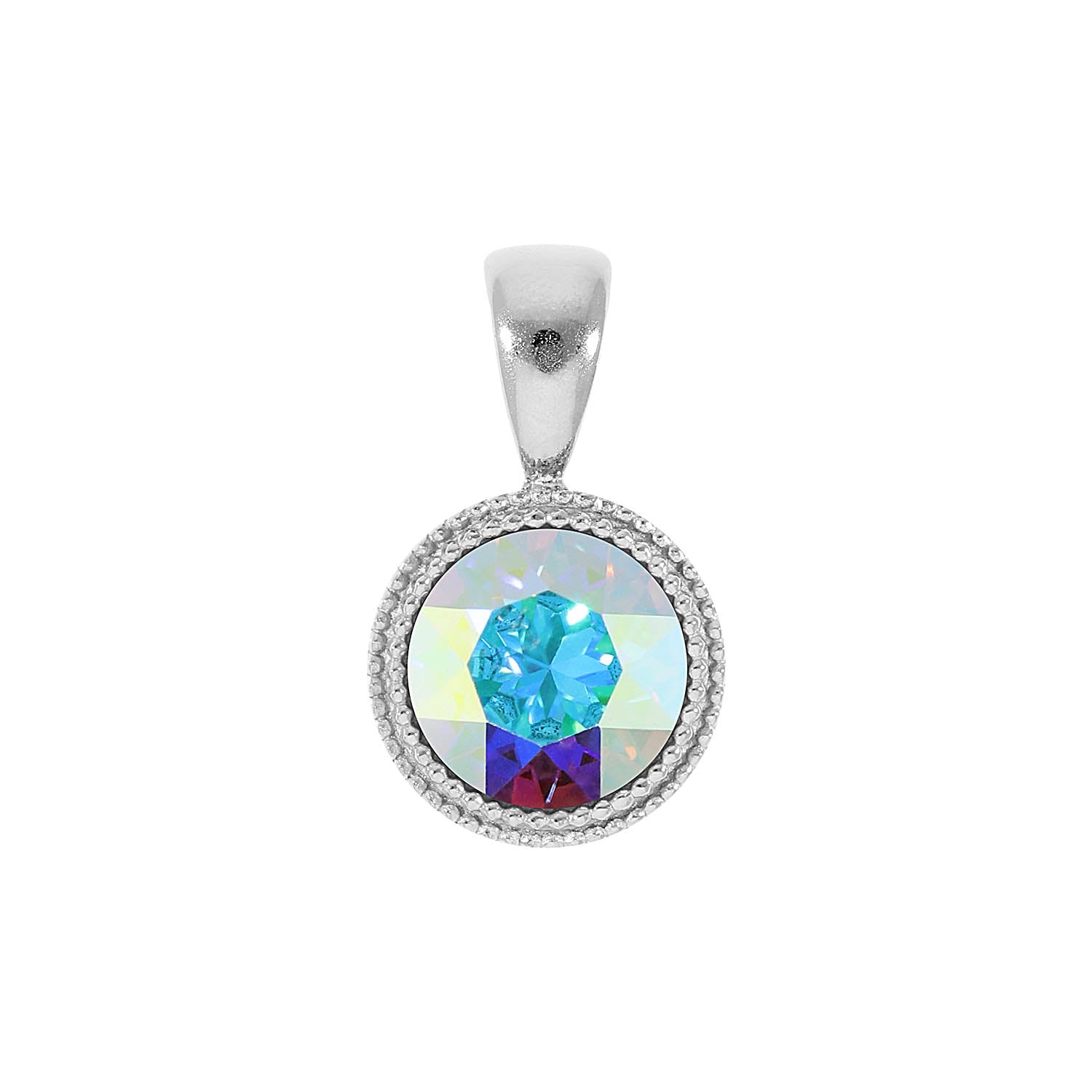Fabero Anhänger 11 mm - Silber crystal aurora boreale