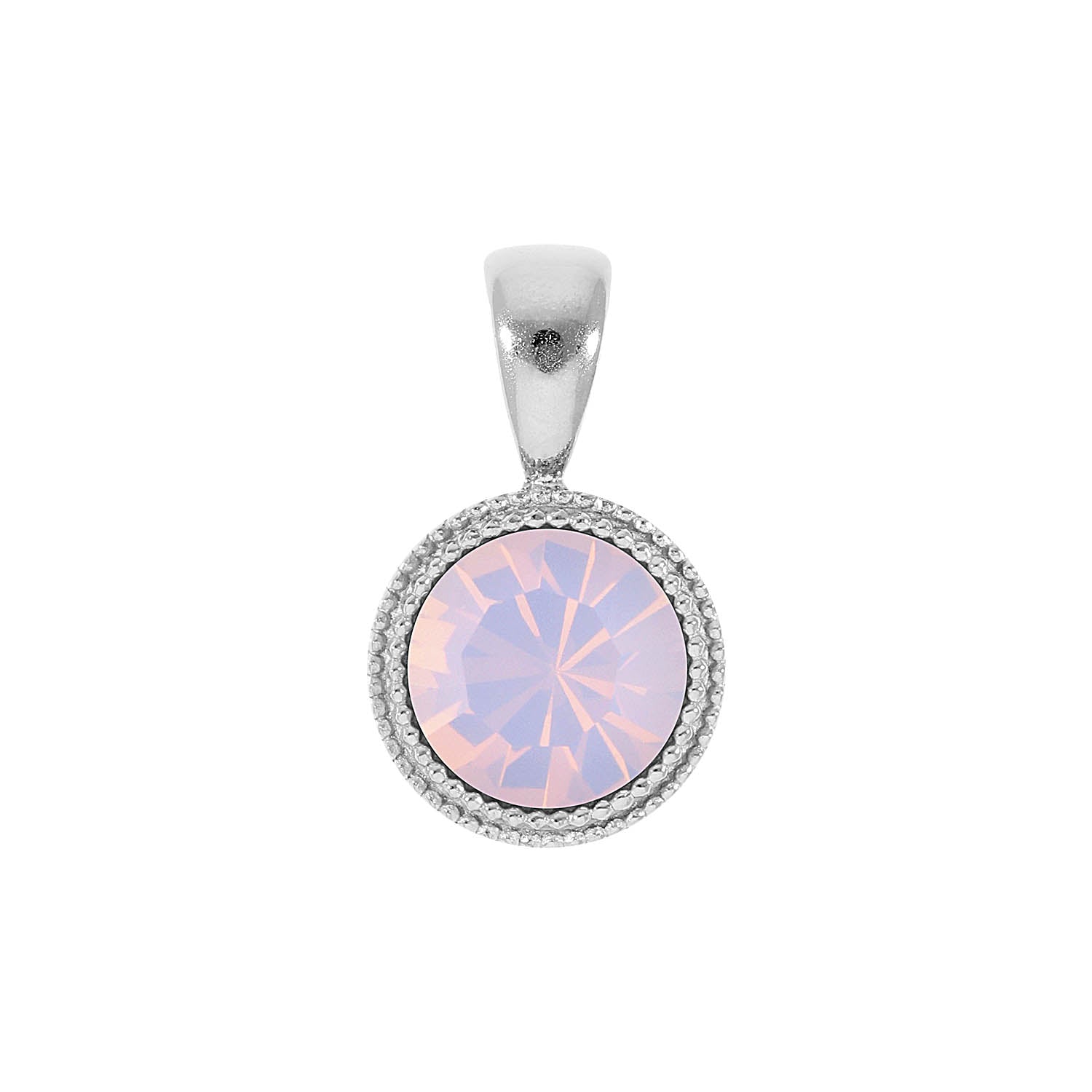 Fabero Anhänger 11 mm - Silber rose opal
