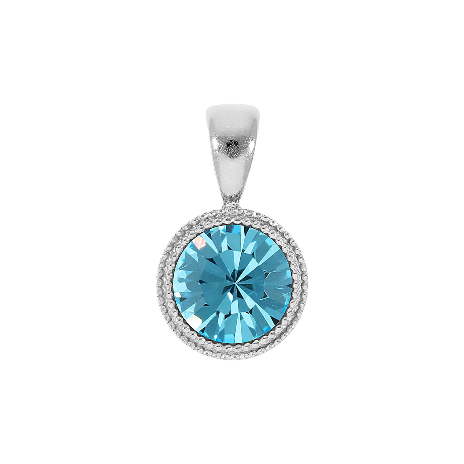 Fabero Anhänger 11 mm - Silber aquamarine
