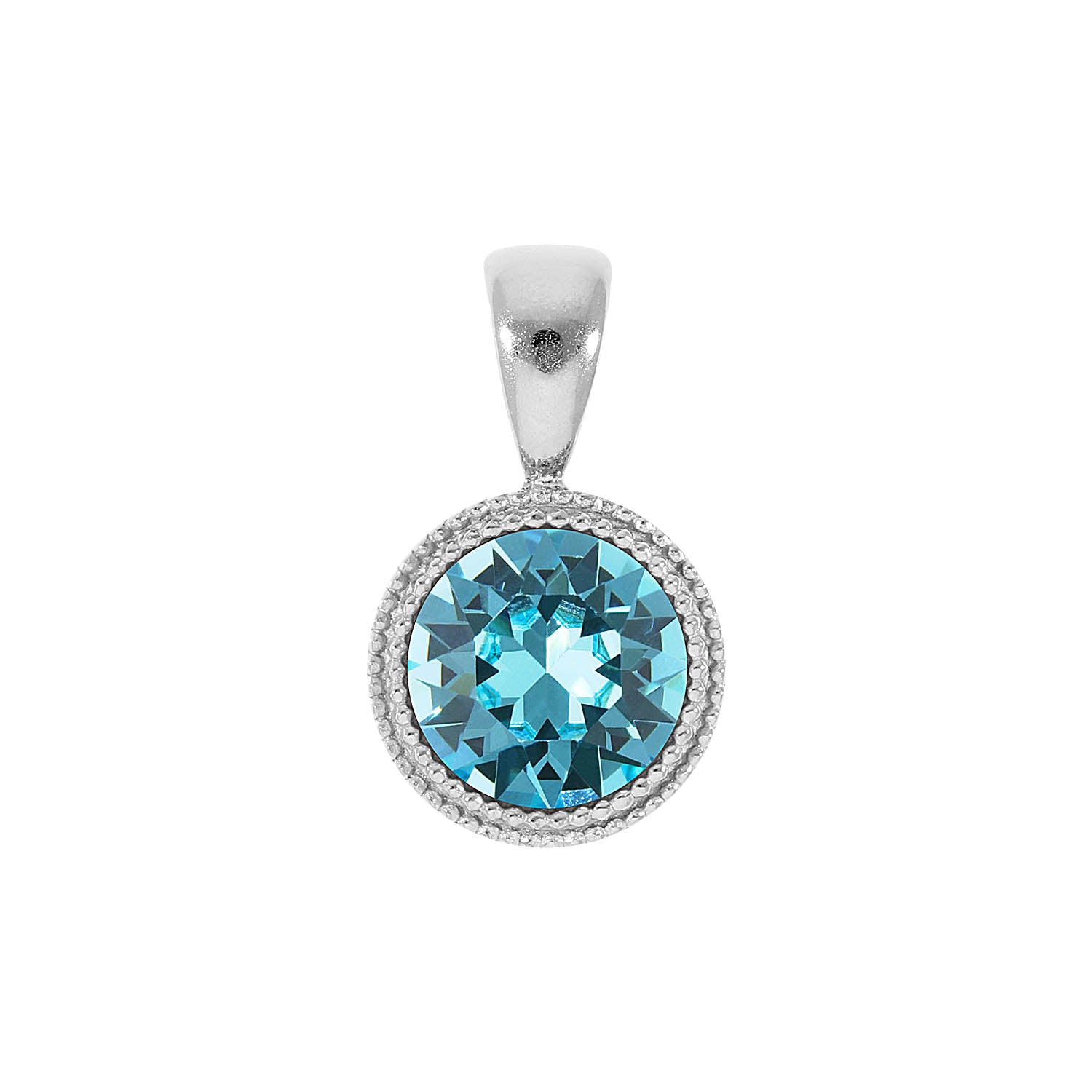 Fabero Anhänger 11 mm - Silber Light Turquoise