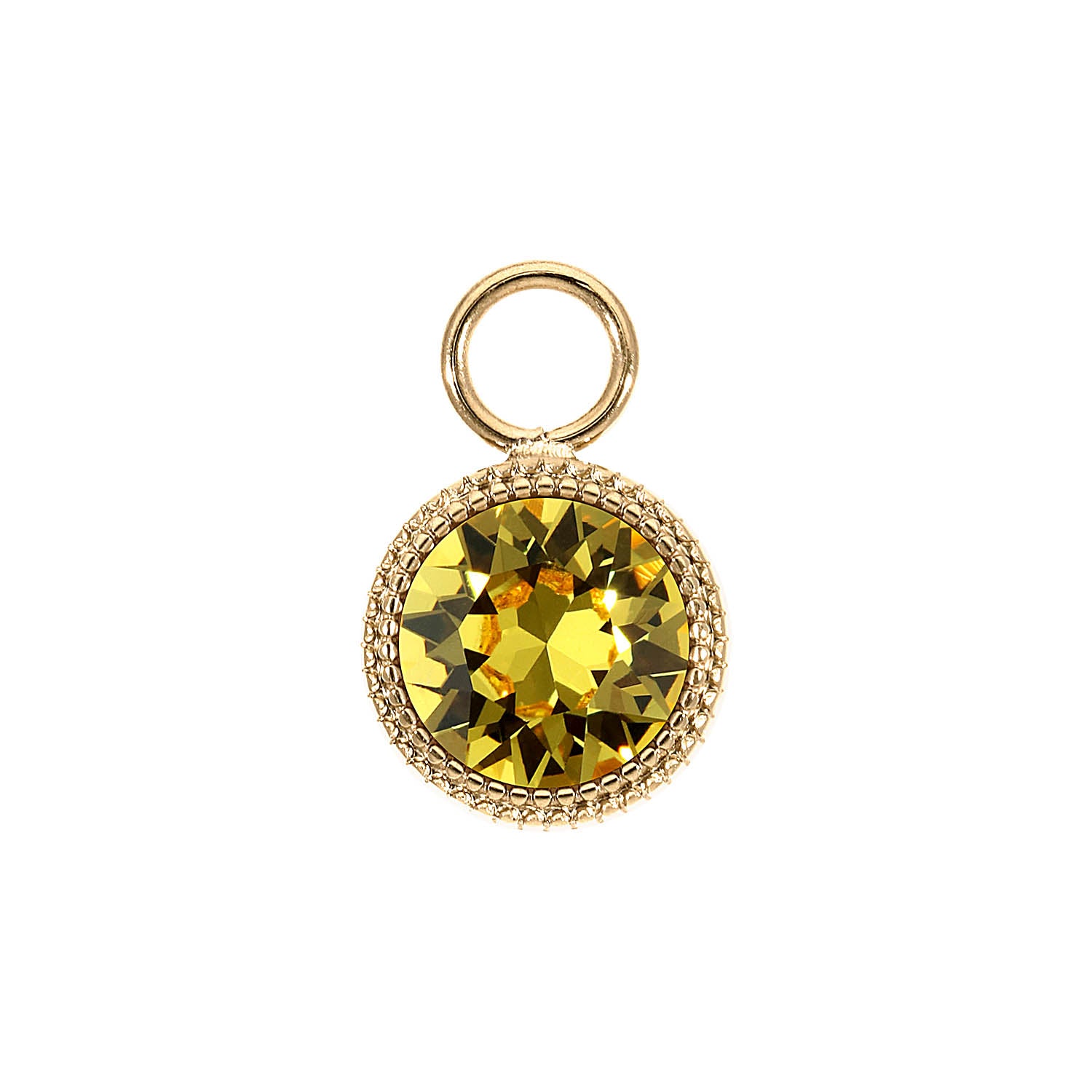 Fabero Charm 11 mm - Gold light topaz