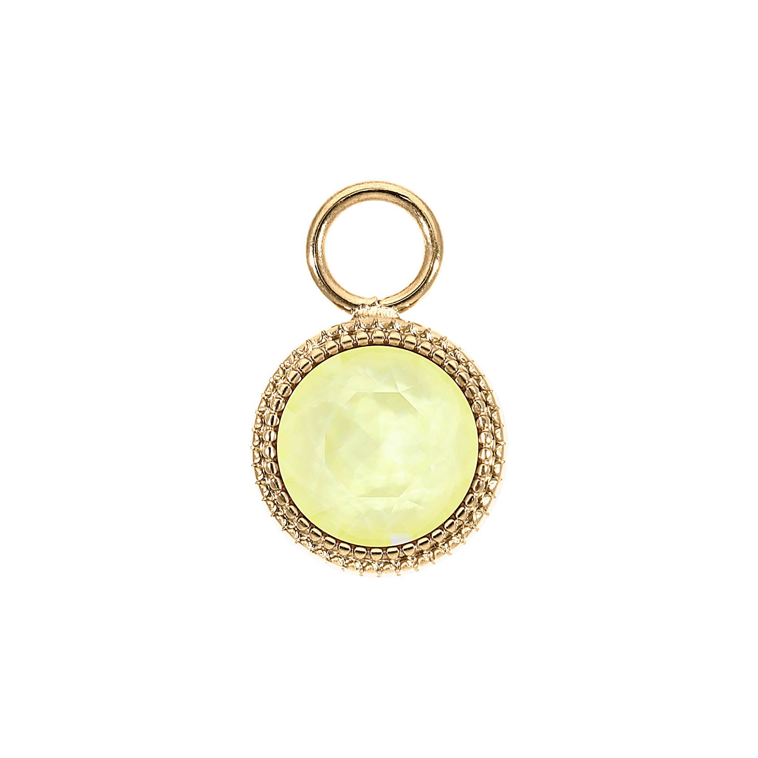 Fabero Charm 11 mm - Gold crystal soft yellow ignite
