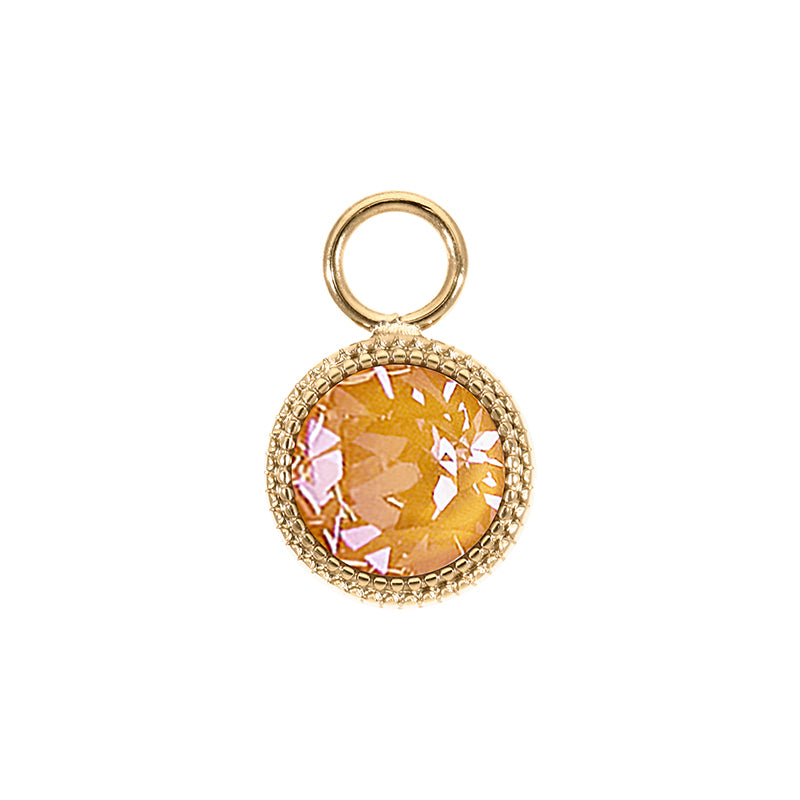 Fabero Charm 11 mm - Gold Crystal Mango Ignite