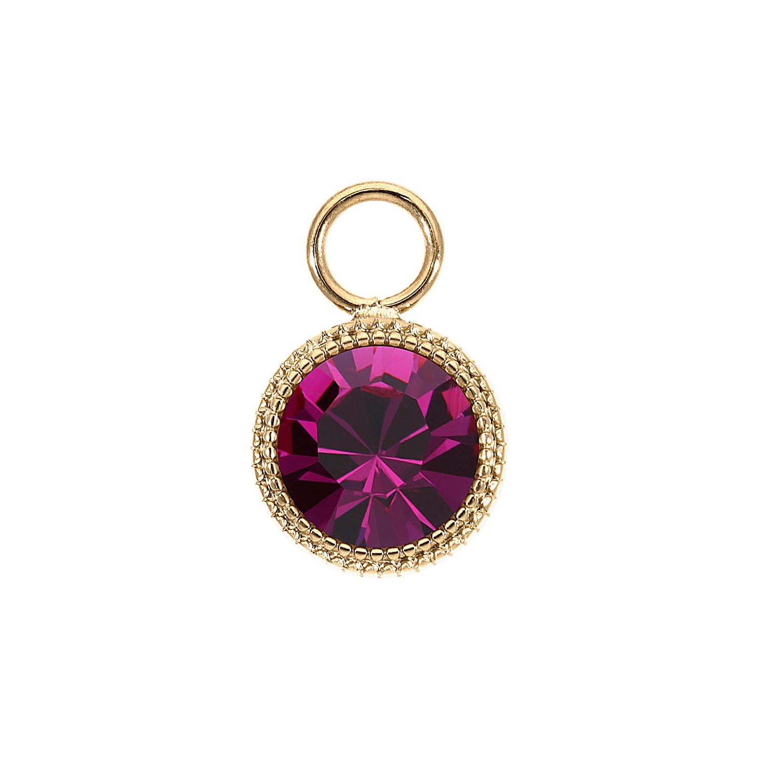 Fabero Charm 11 mm - Gold fuchsia