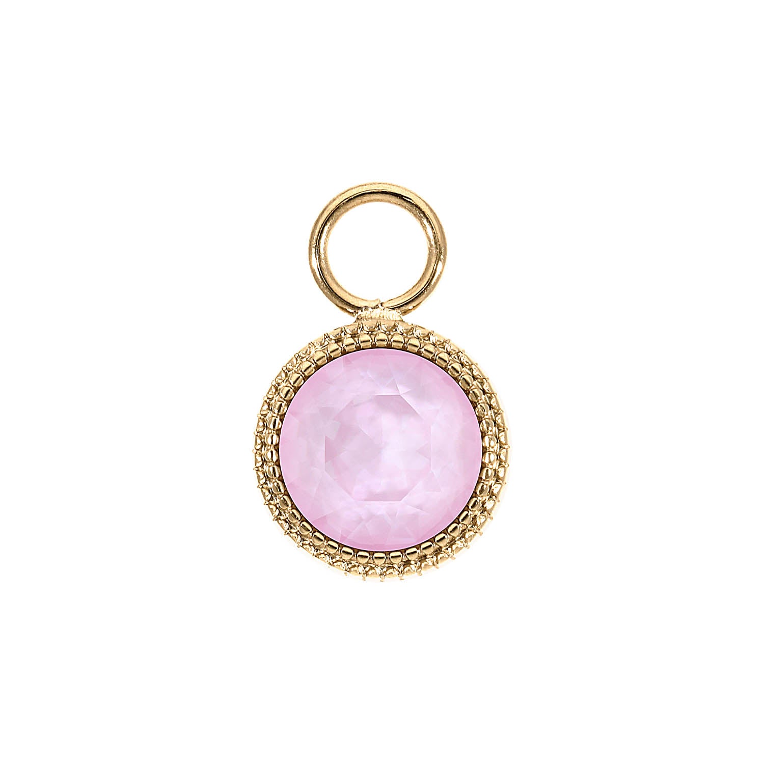Fabero Charm 11 mm - Gold crystal soft rose ignite