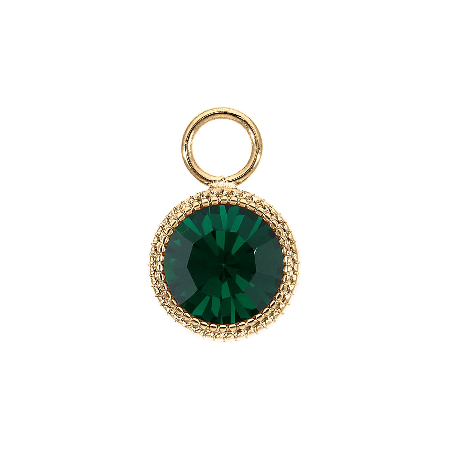 Fabero Charm 11 mm - Gold emerald