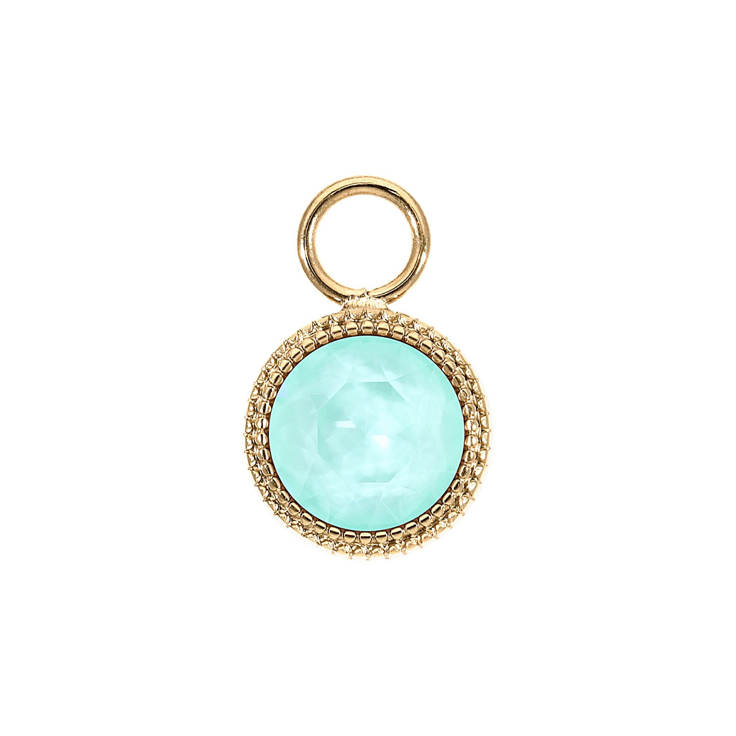 Fabero Charm 11 mm - Gold crystal soft mint ignite