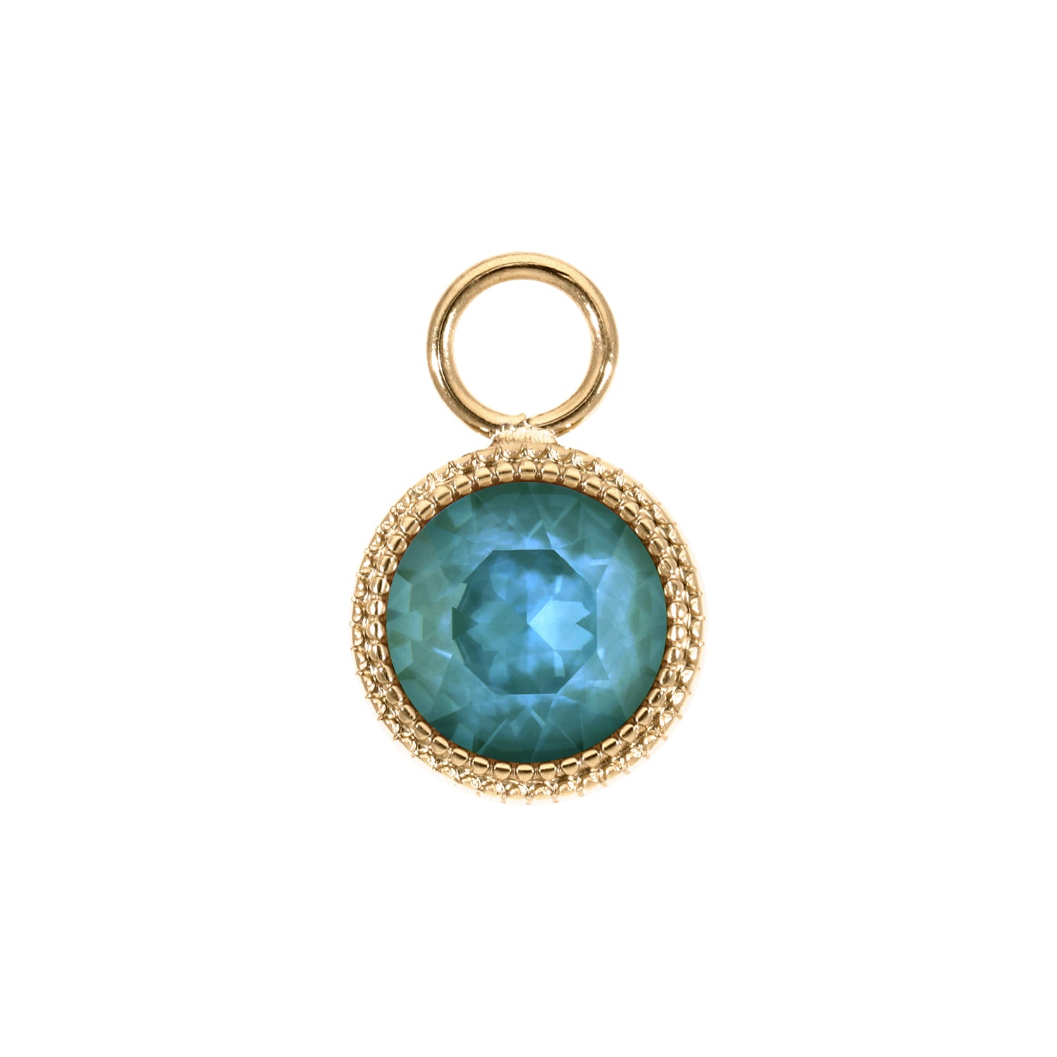Fabero Charm 11 mm - Gold Crystal Pine Green Ignite
