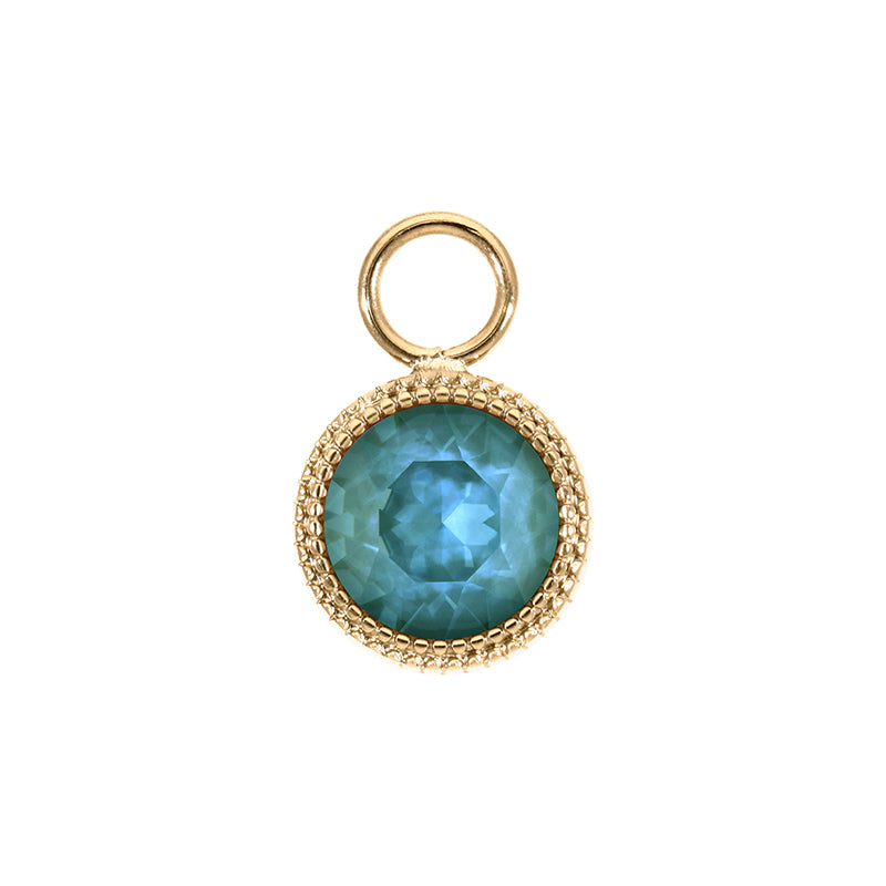 Fabero Charm 11 mm - Gold Crystal Pine Green Ignite