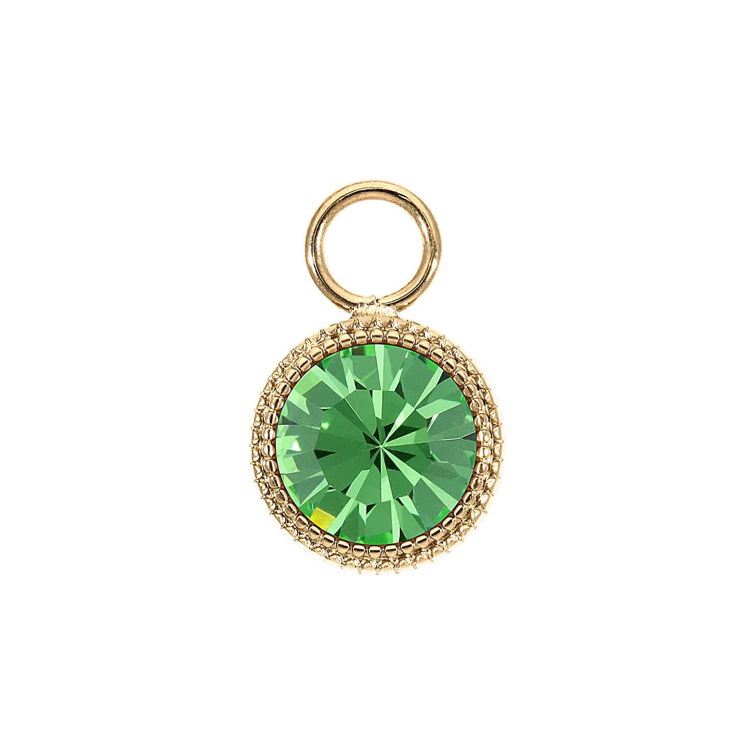 Fabero Charm 11 mm - Gold peridot