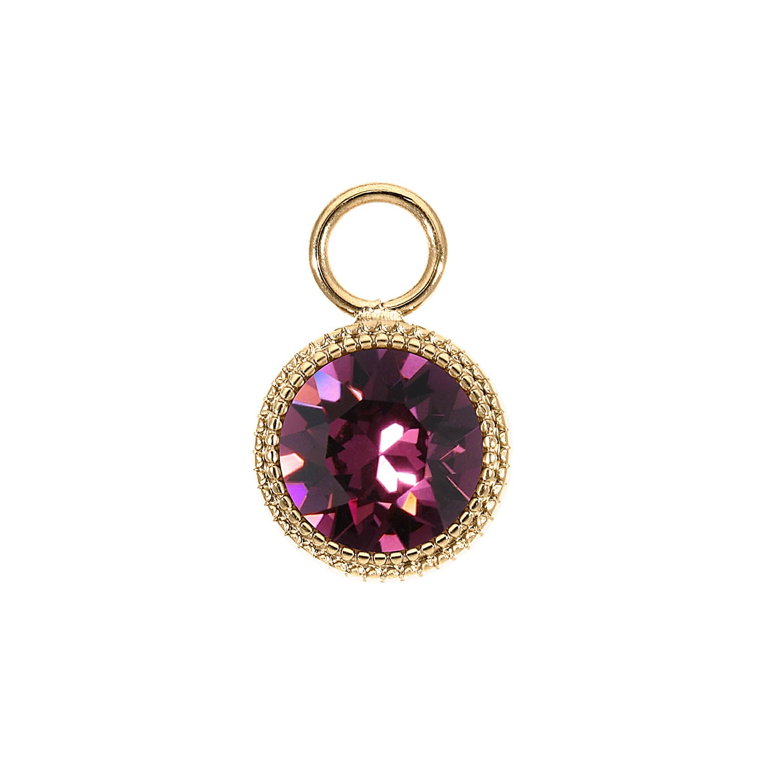 Fabero Charm 11 mm - Gold amethyst