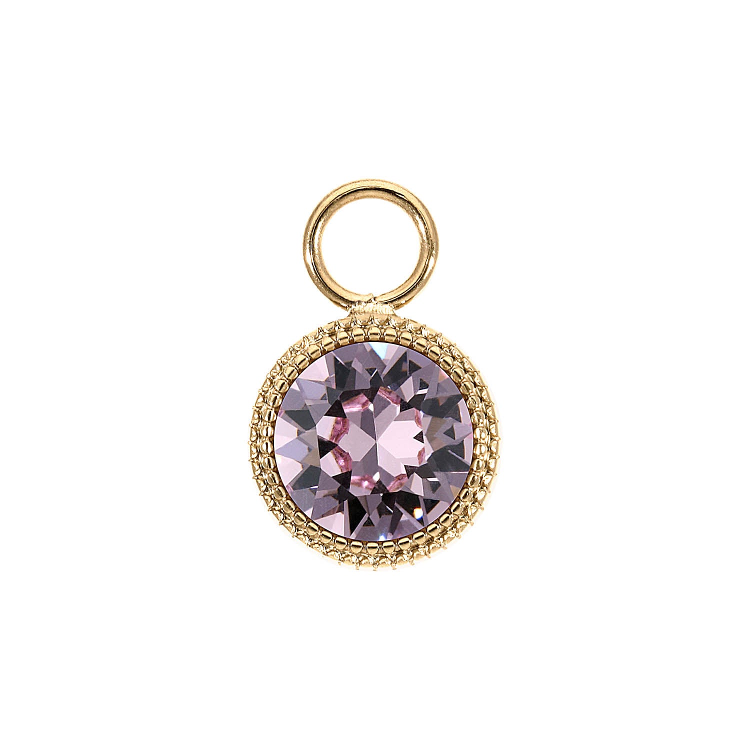 Fabero Charm 11 mm - Gold light amethyst