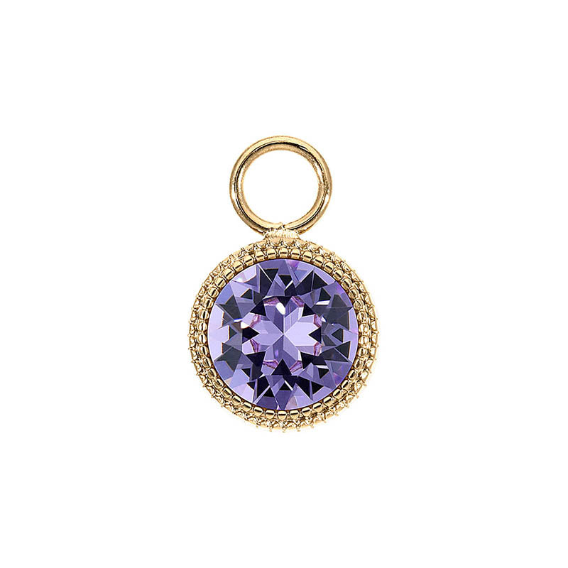 Fabero Charm 11 mm - Gold Violet