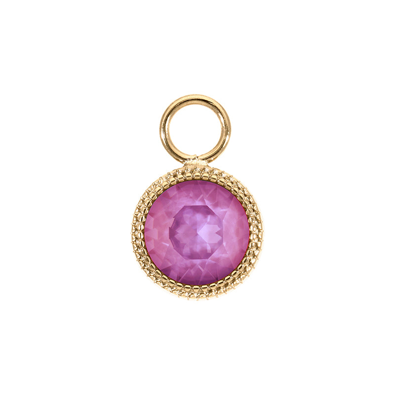 Fabero Charm 11 mm - Gold Crystal Orchid Ignite