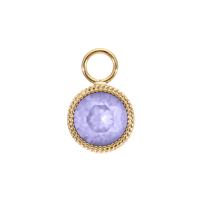 Fabero Charm 11 mm - Gold Crystal Purple Ignite