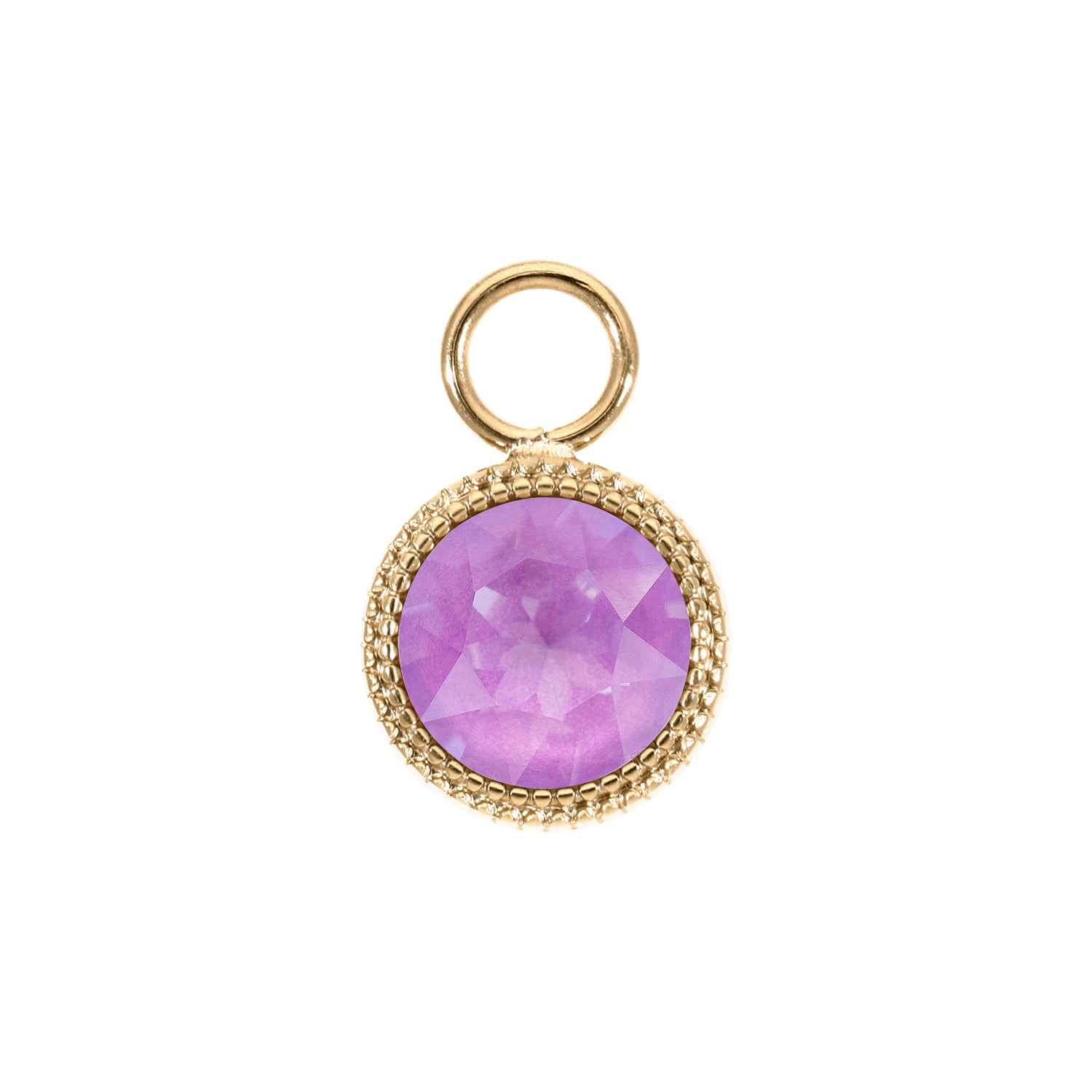 Fabero Charm 11 mm - Gold Crystal Electric Violet Ignite