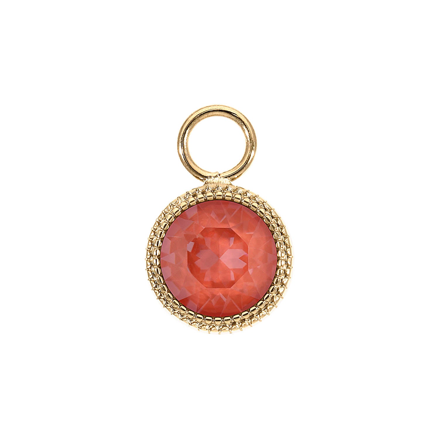 Fabero Charm 11 mm - Gold crystal maroon ignite