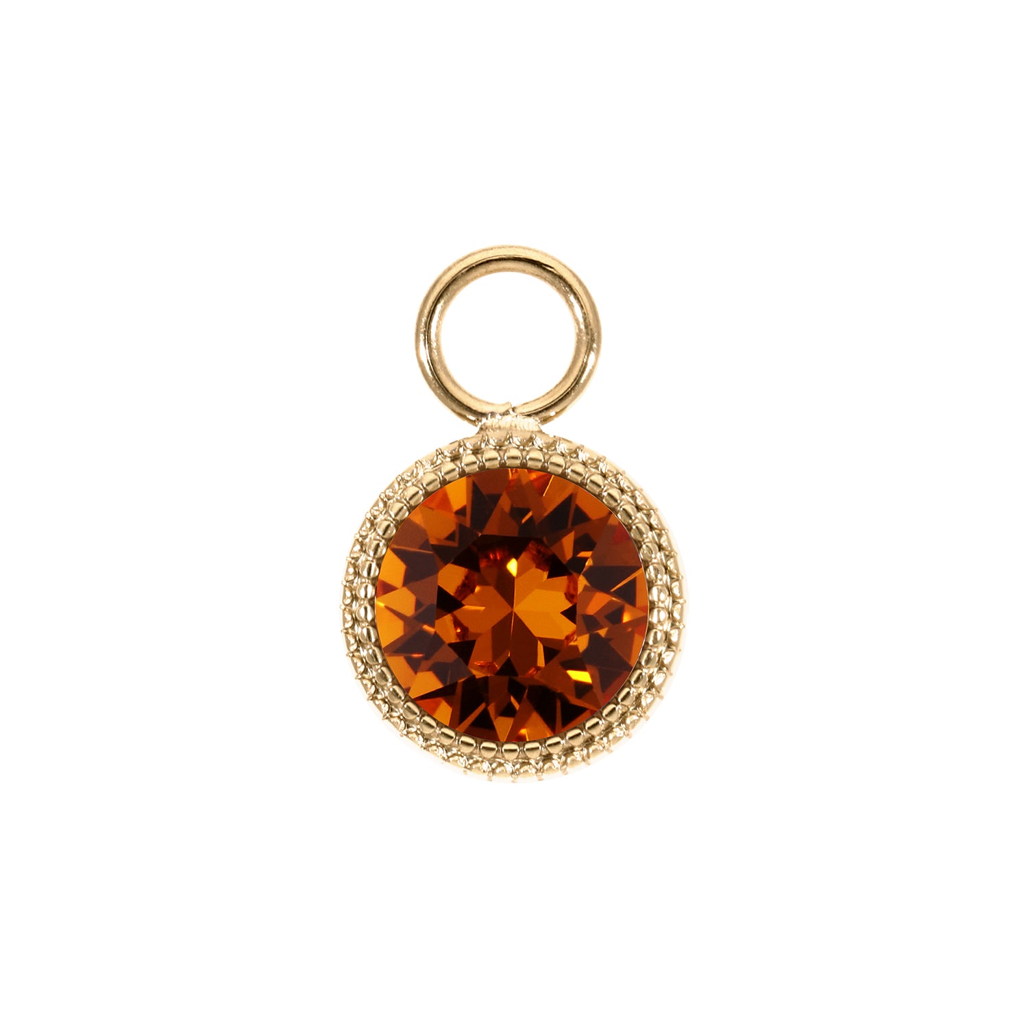 Fabero Charm 11 mm - Gold Smoked Topaz