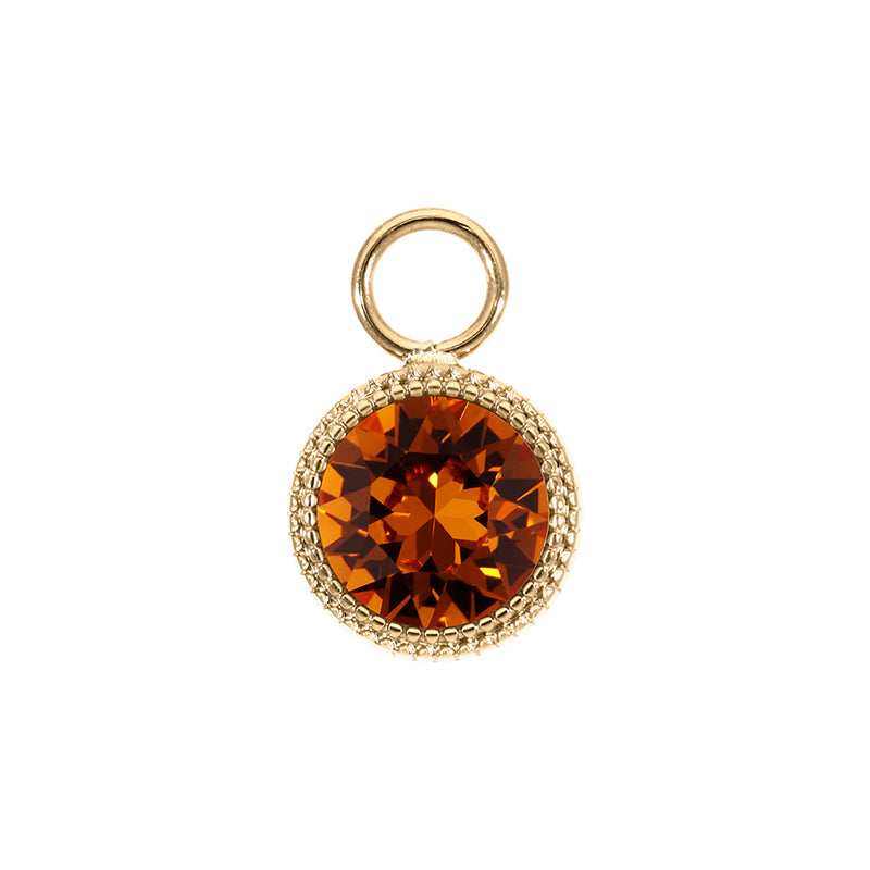 Fabero Charm 11 mm - Gold Smoked Topaz