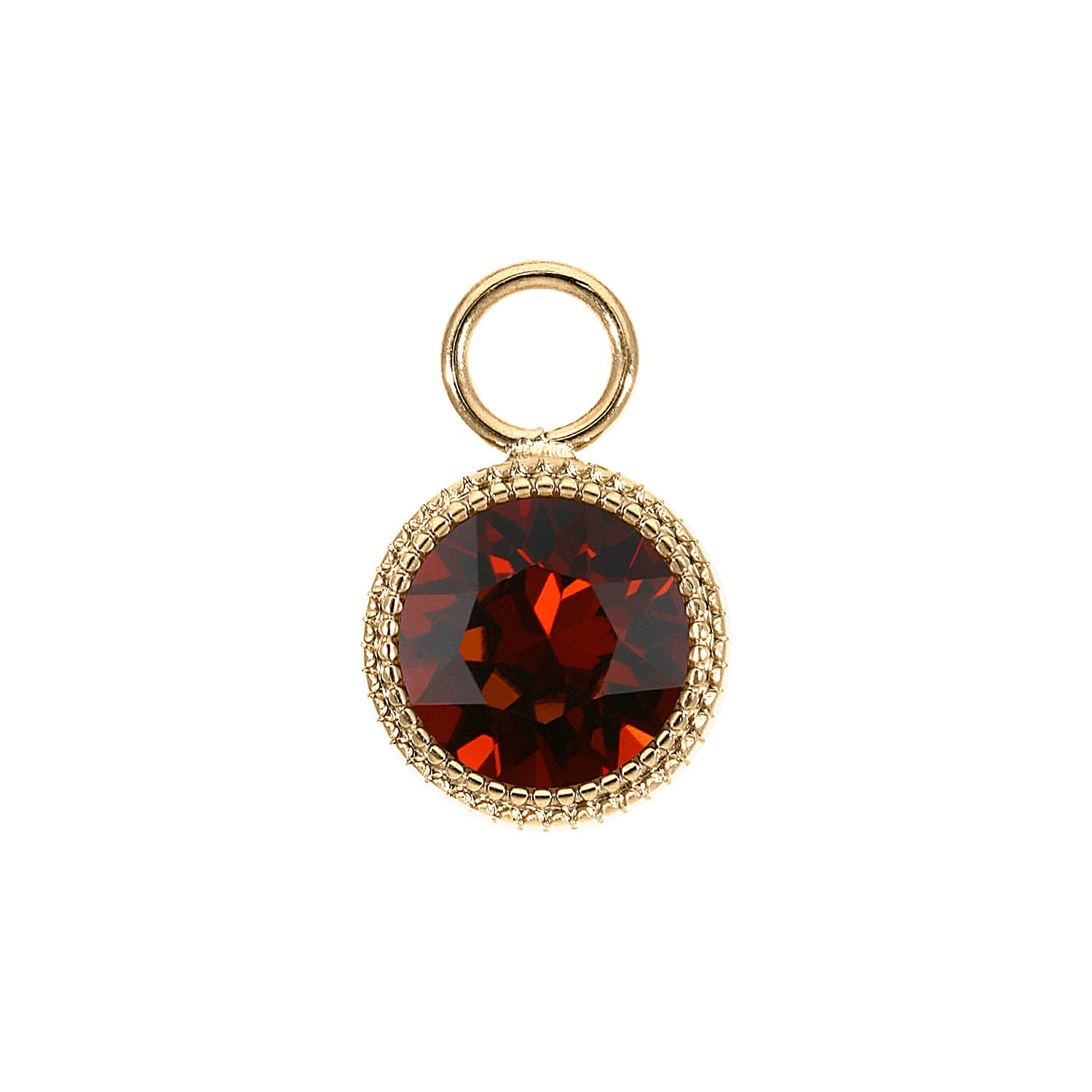 Fabero Charm 11 mm - Gold smoked amber