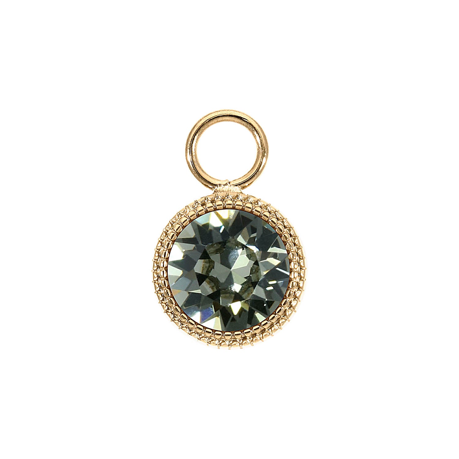 Fabero Charm 11 mm - Gold black diamond