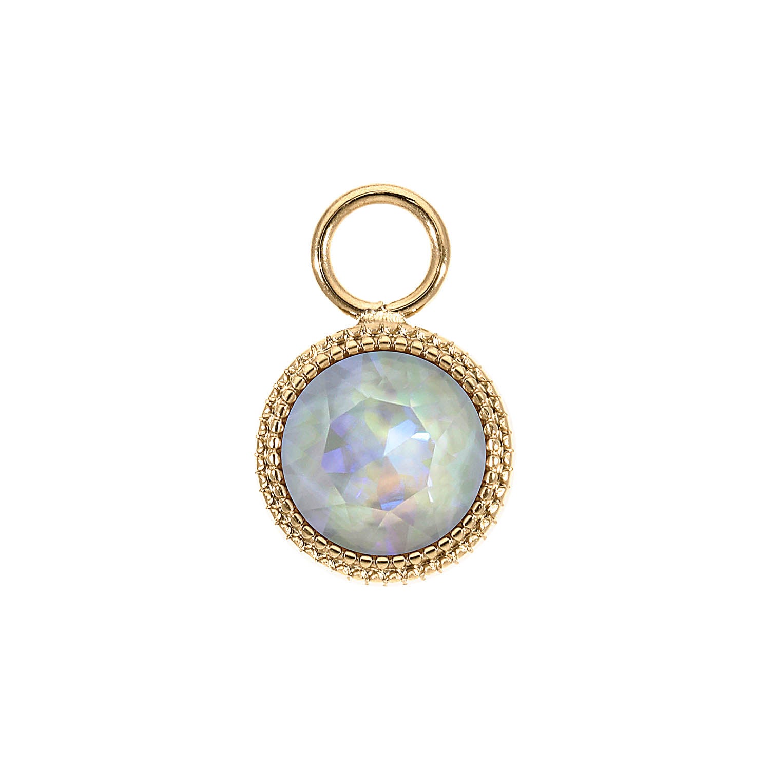 Fabero Charm 11 mm - Gold Crystal Serene Gray Delite