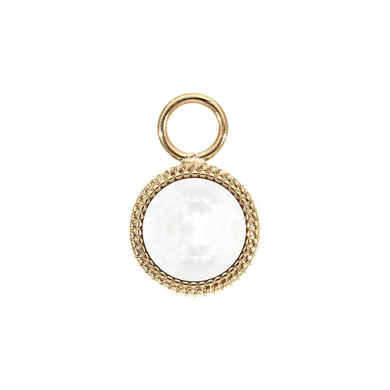 Fabero Charm 11 mm - Gold crystal electric white ignite