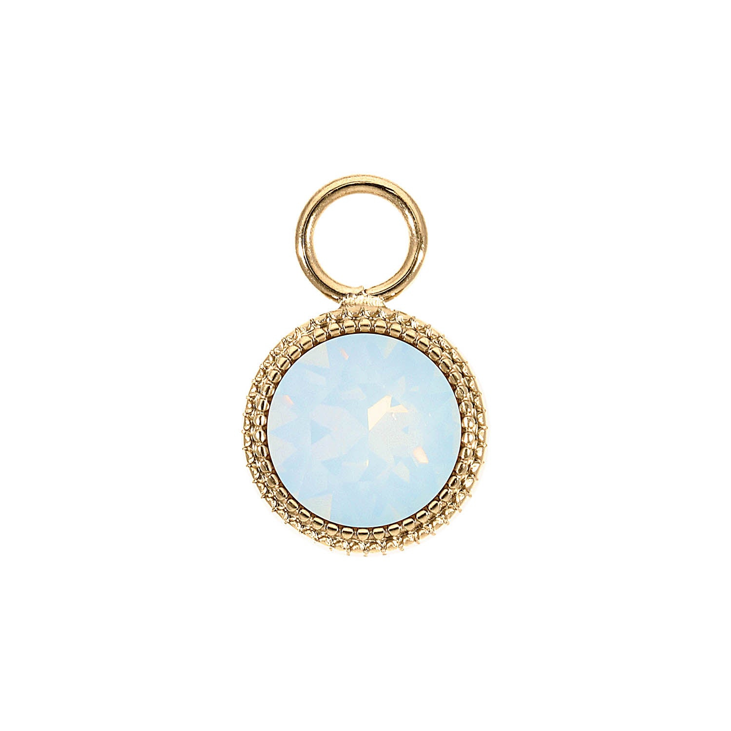 Fabero Charm 11 mm - Gold white opal