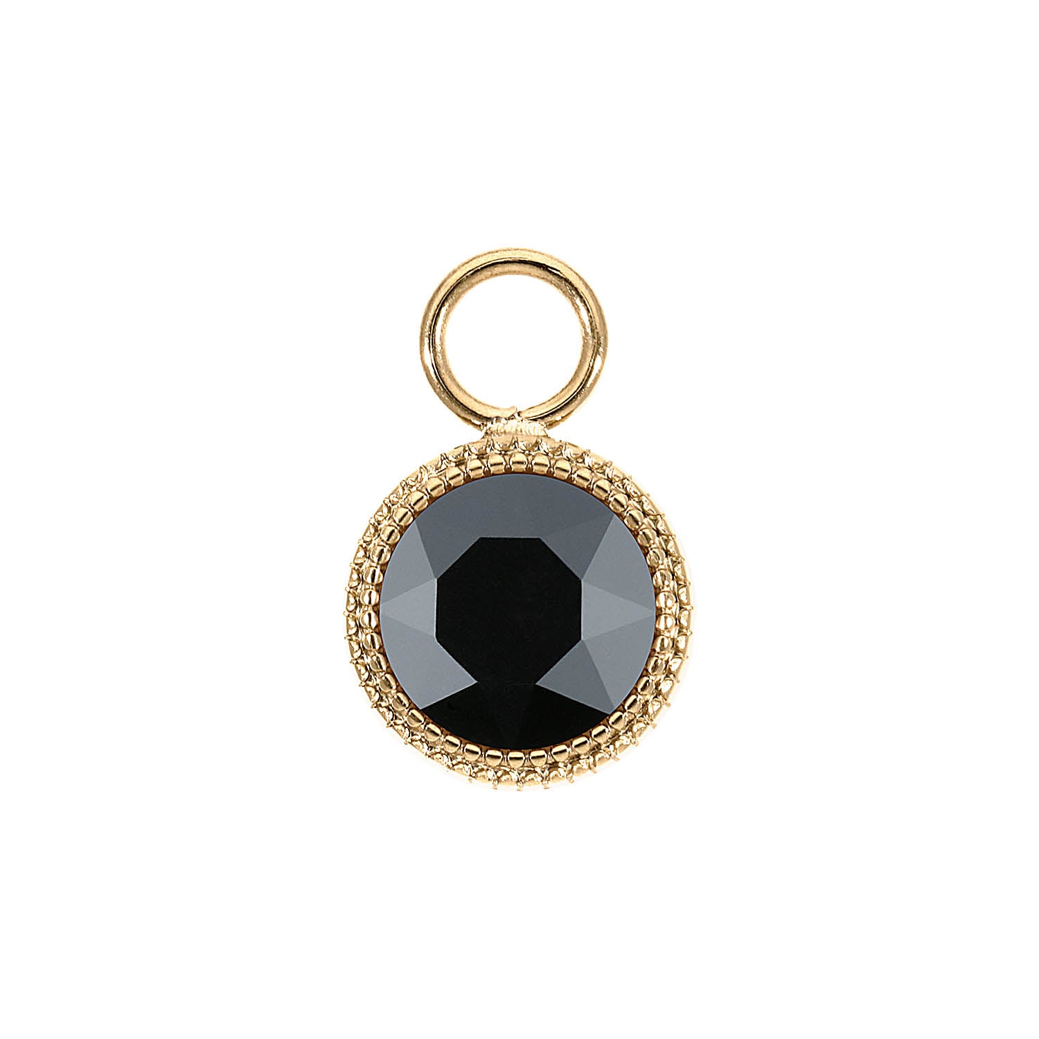 Fabero Charm 11 mm - Gold jet hematite