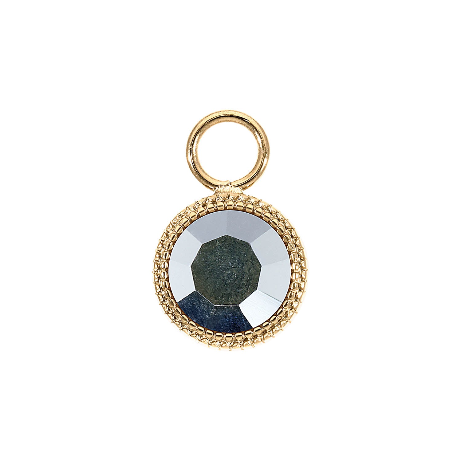 Fabero Charm 11 mm - Gold crystal labrador