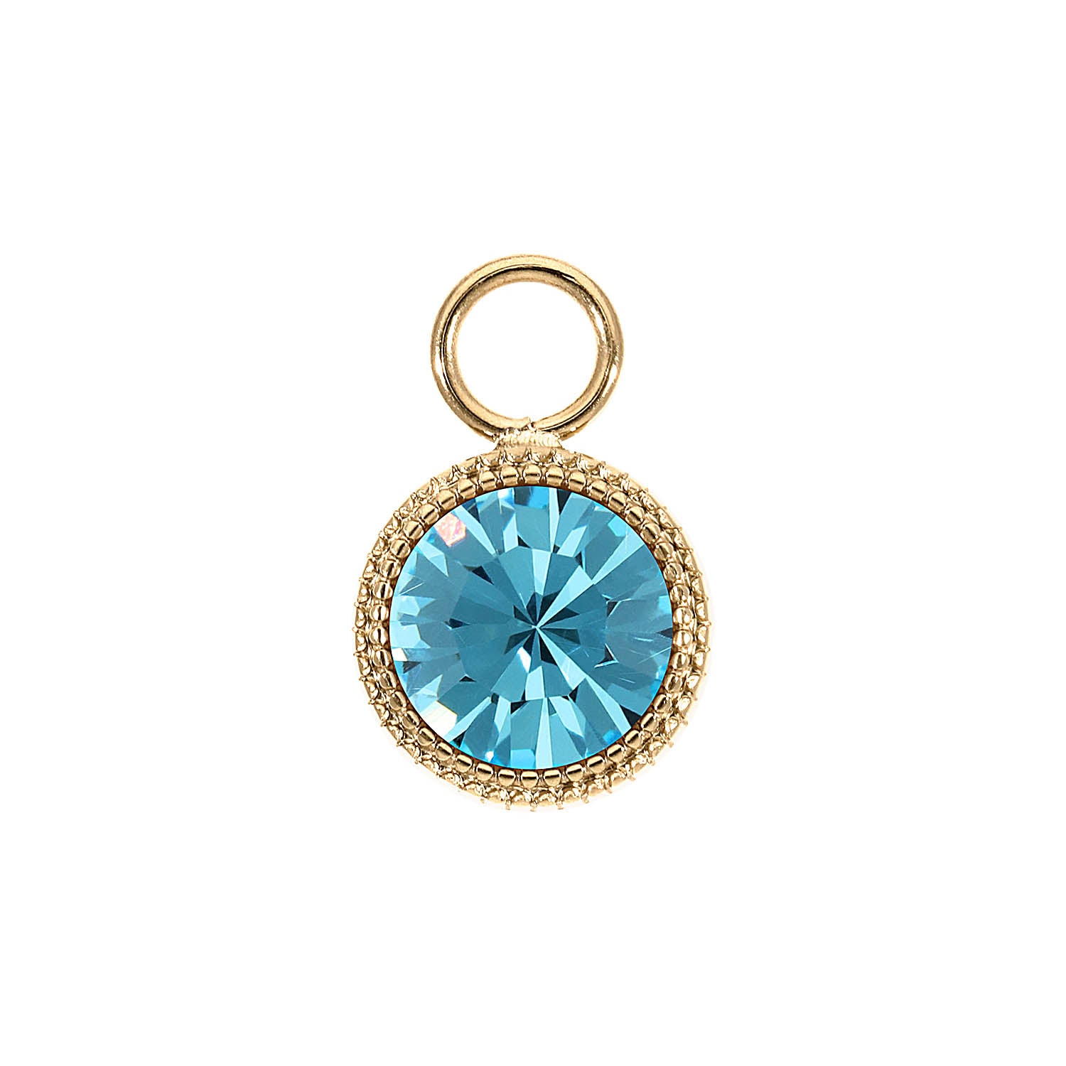 Fabero Charm 11 mm - Gold aquamarine