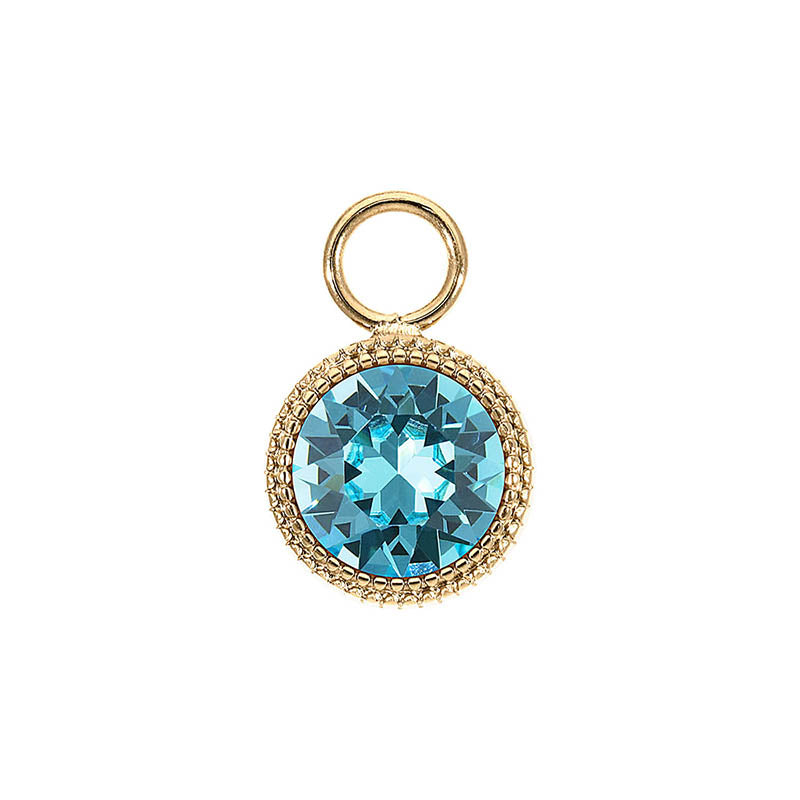 Fabero Charm 11 mm - Gold Light Turquoise