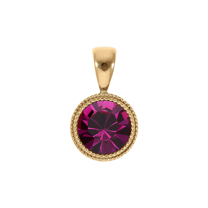 Fabero Anhänger 11 mm - Gold fuchsia