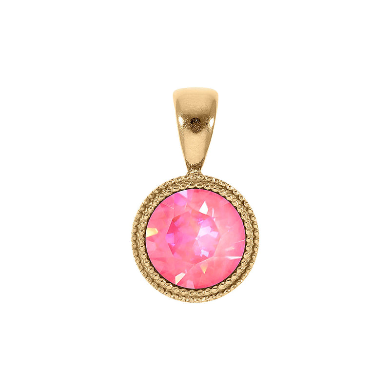 Fabero Anhänger 11 mm - Gold lotus pink delite